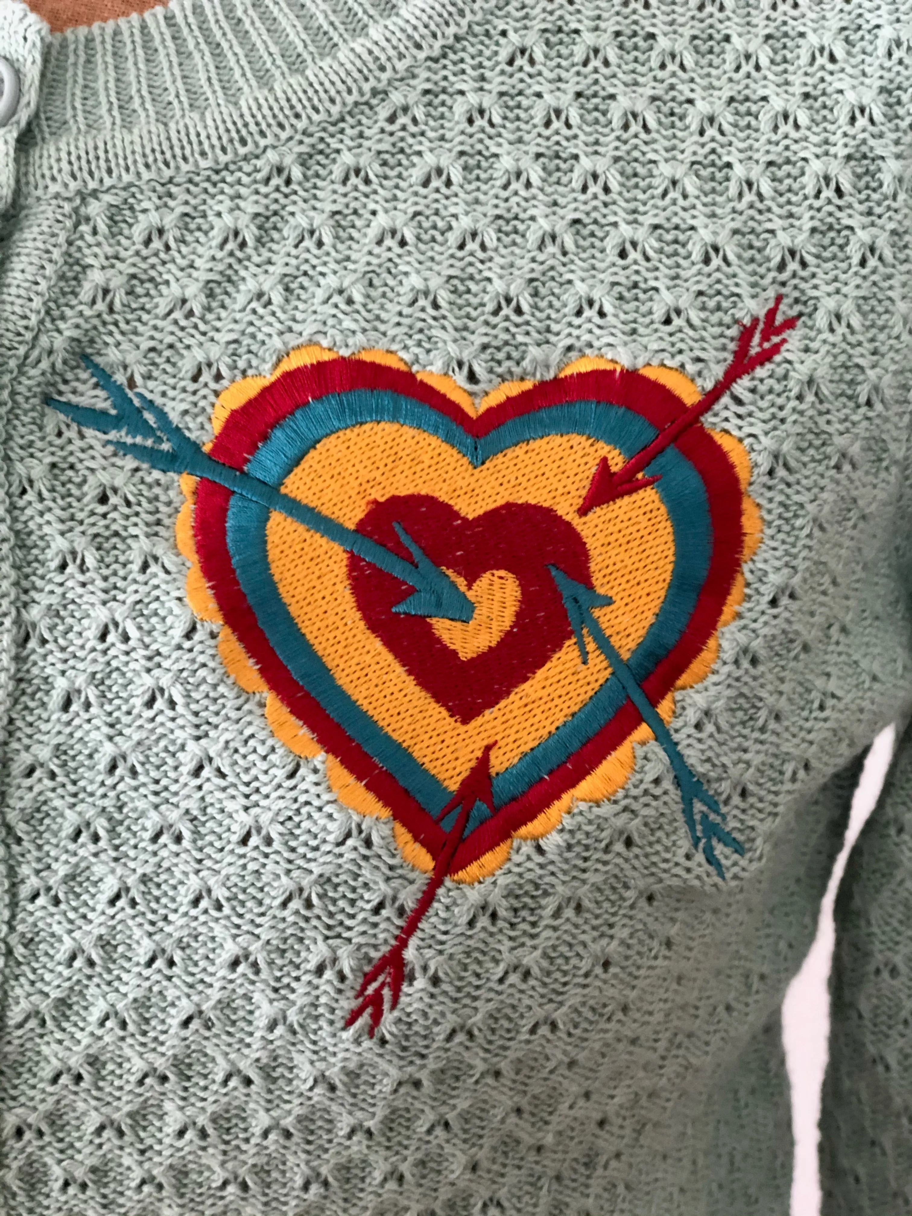 TARGET HEART CARDIGAN *MINT