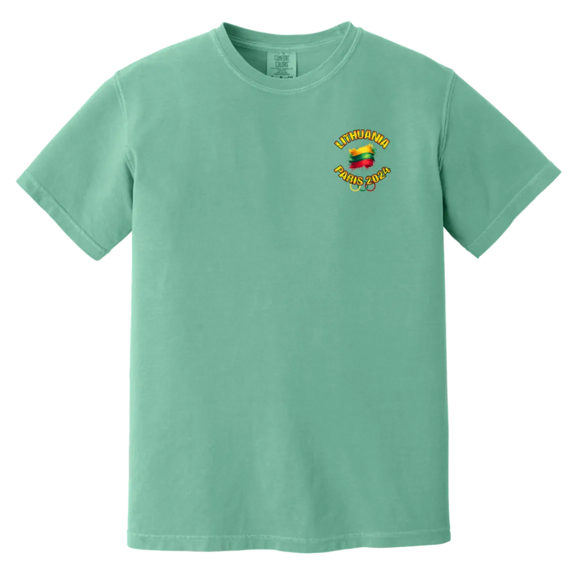 Team Lithuania 2024 Olympics - Men/Women Unisex Soft-Washed Comfort Cotton Short Sleeve T-Shirt