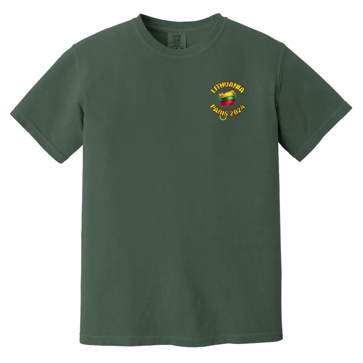 Team Lithuania 2024 Olympics - Men/Women Unisex Soft-Washed Comfort Cotton Short Sleeve T-Shirt