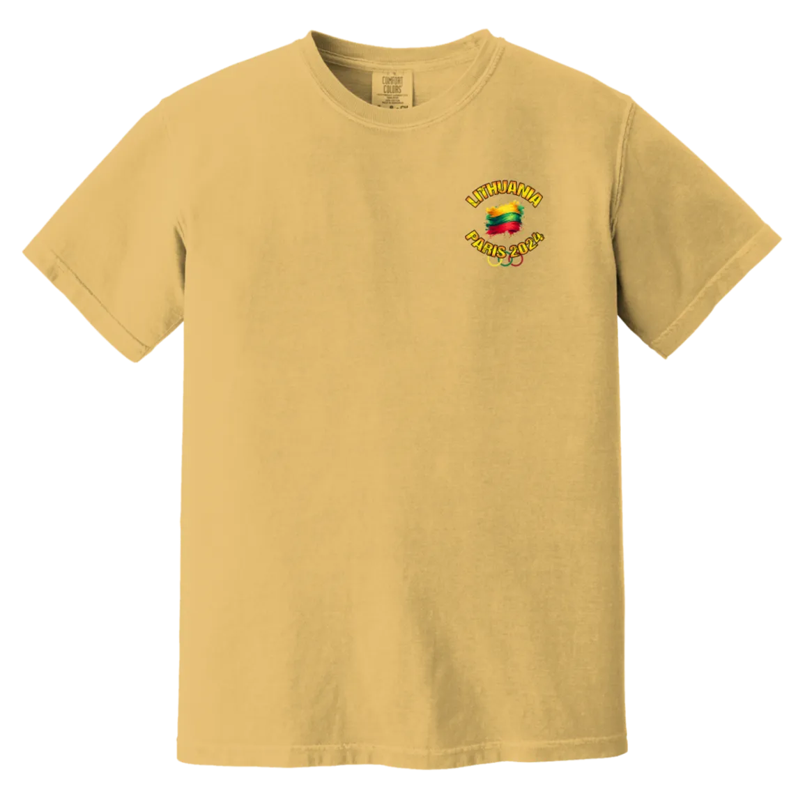 Team Lithuania 2024 Olympics - Men/Women Unisex Soft-Washed Comfort Cotton Short Sleeve T-Shirt