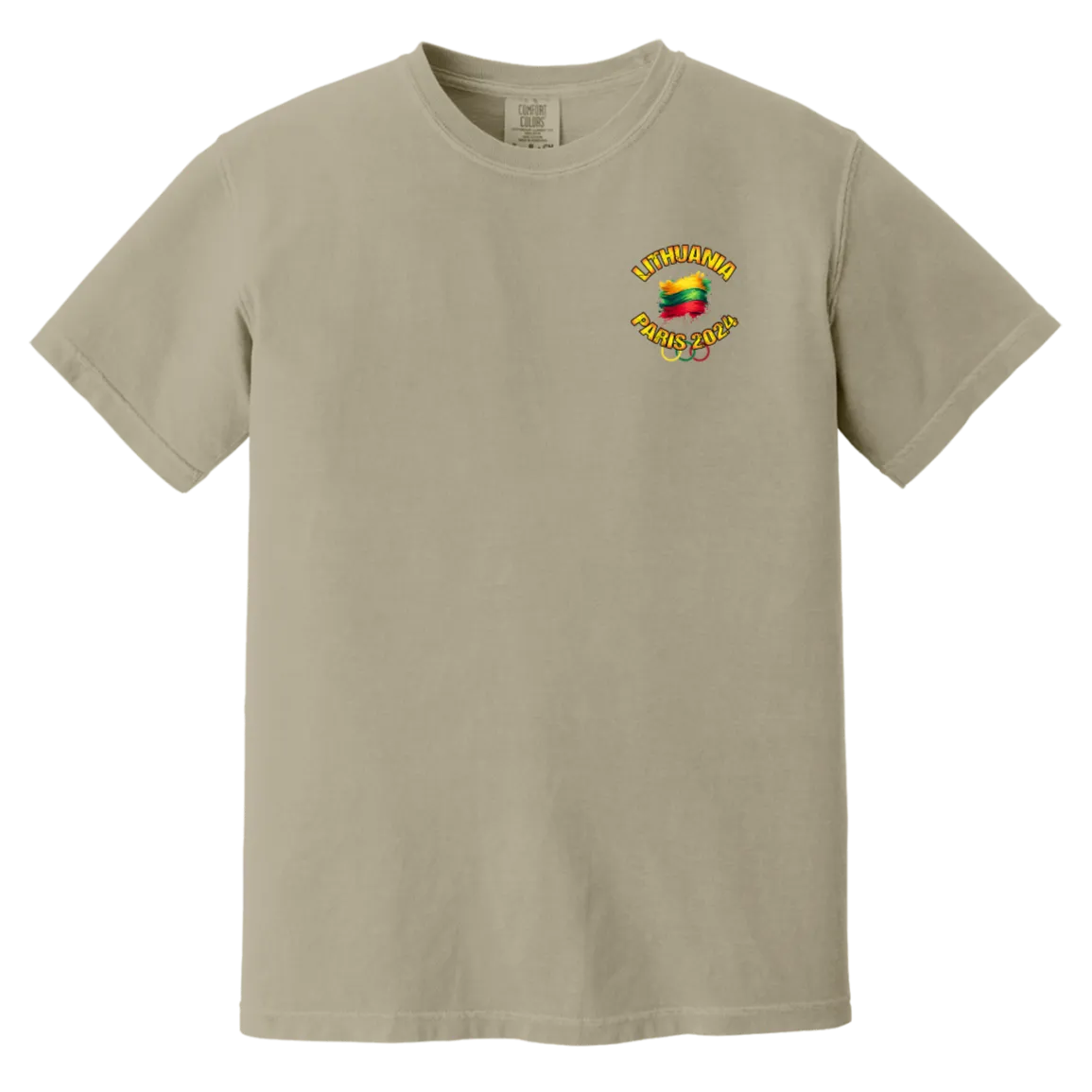 Team Lithuania 2024 Olympics - Men/Women Unisex Soft-Washed Comfort Cotton Short Sleeve T-Shirt