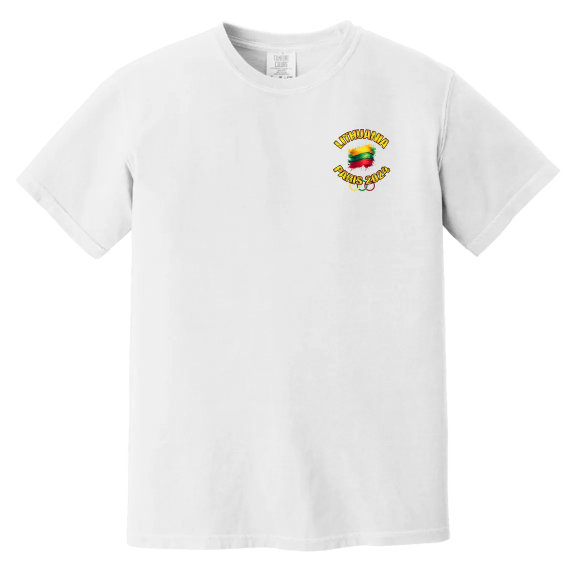 Team Lithuania 2024 Olympics - Men/Women Unisex Soft-Washed Comfort Cotton Short Sleeve T-Shirt