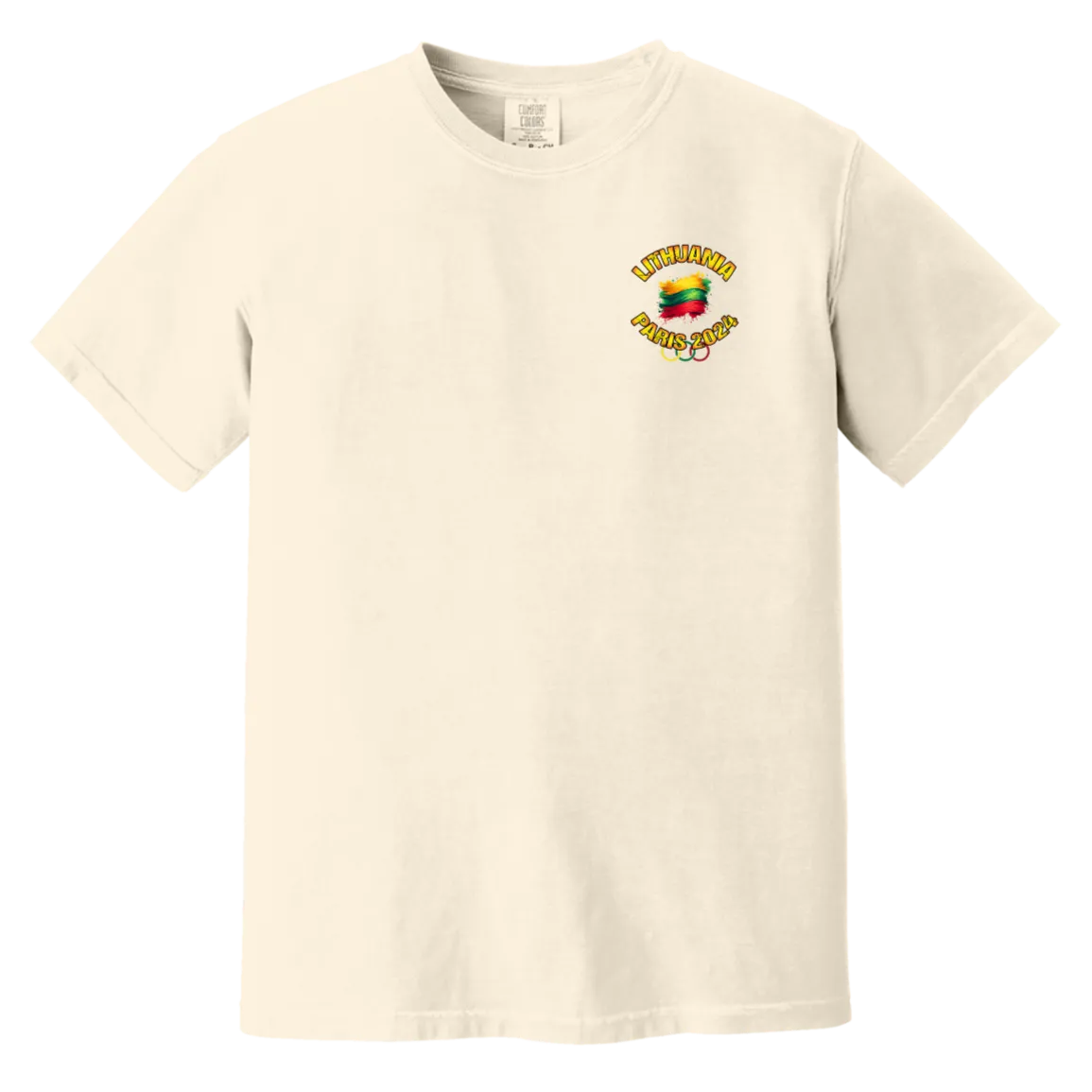 Team Lithuania 2024 Olympics - Men/Women Unisex Soft-Washed Comfort Cotton Short Sleeve T-Shirt