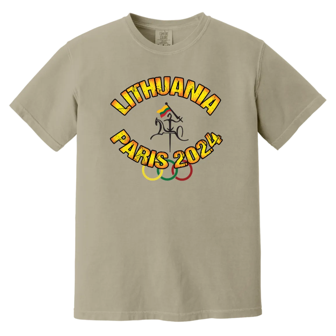 Team Lithuania 2024 Vytis - Men/Women Unisex Soft-Washed Comfort Cotton Short Sleeve T-Shirt