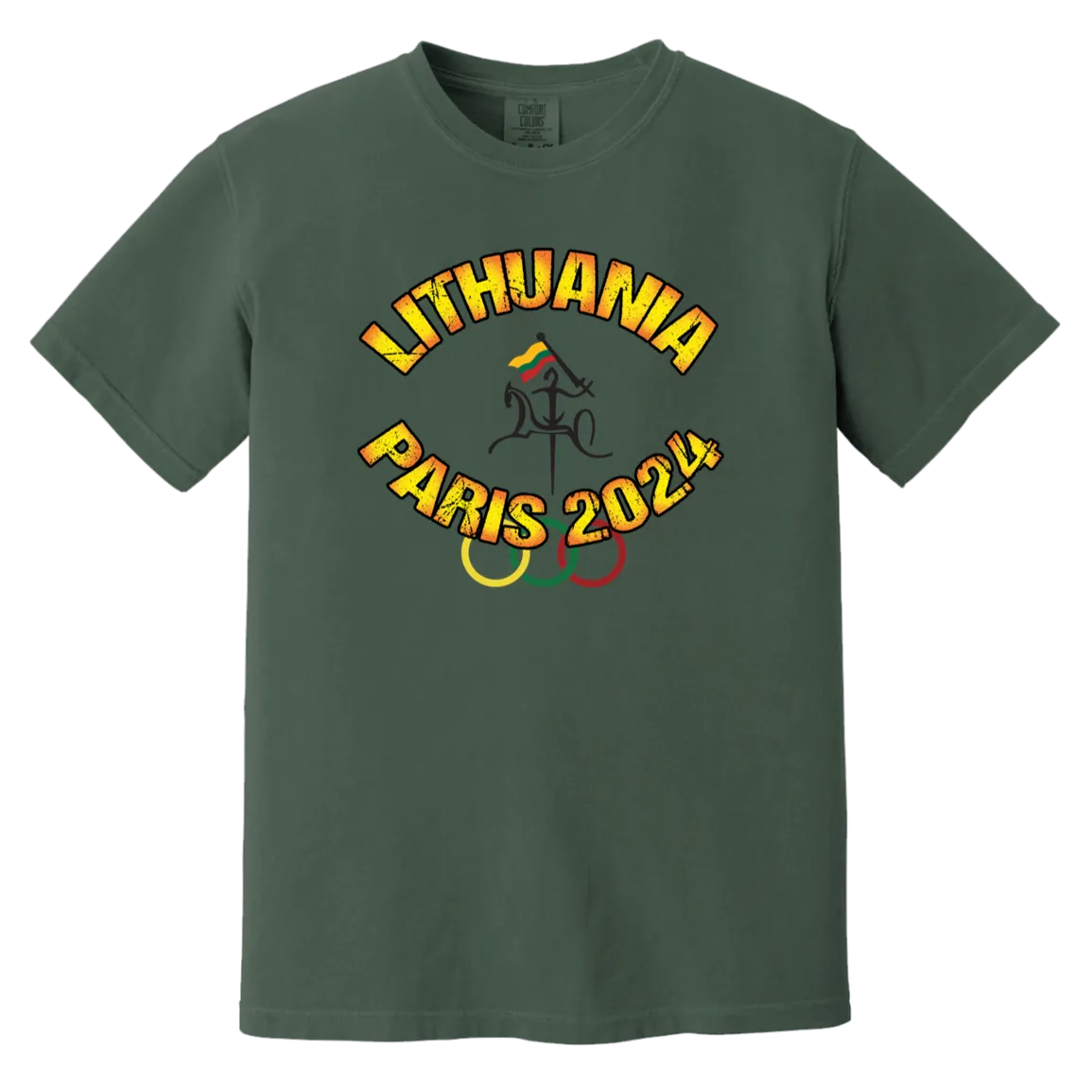 Team Lithuania 2024 Vytis - Men/Women Unisex Soft-Washed Comfort Cotton Short Sleeve T-Shirt