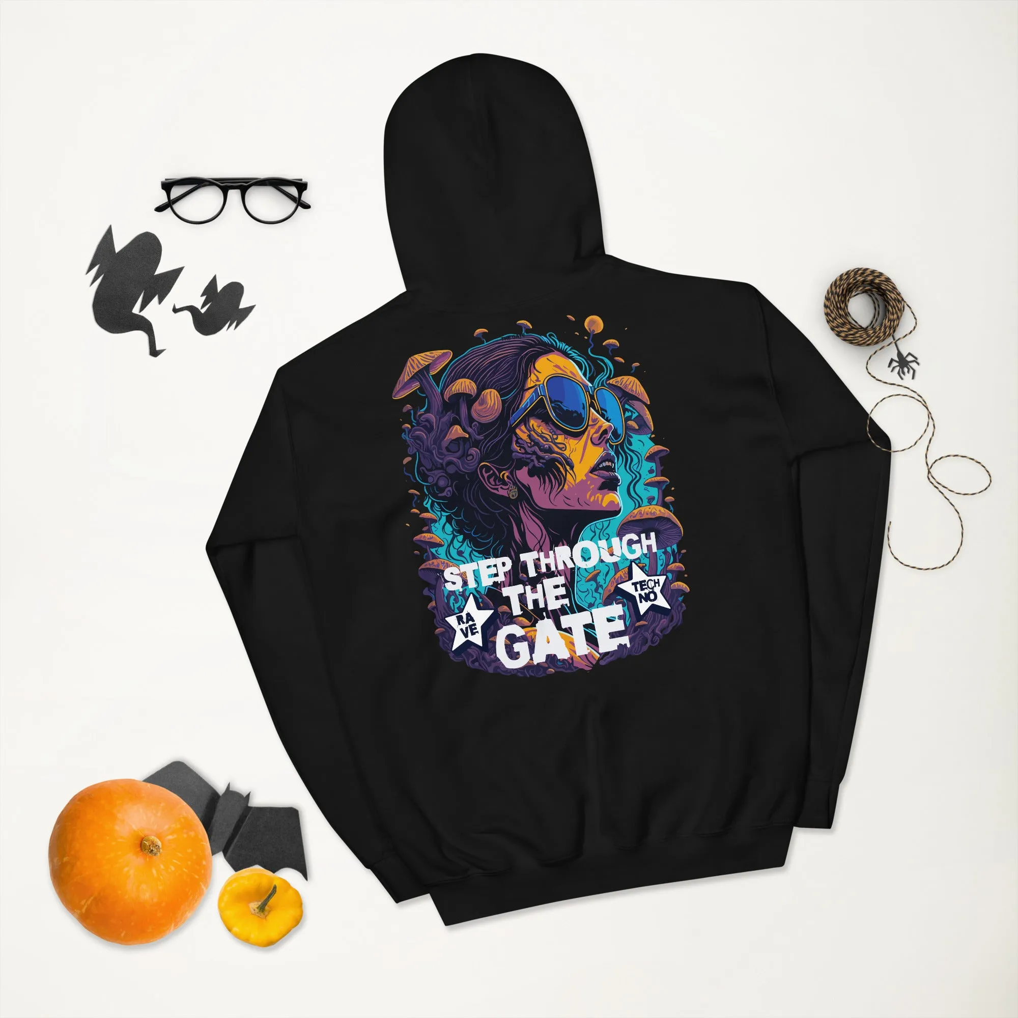 Techno Hoodie | Step through the Gate