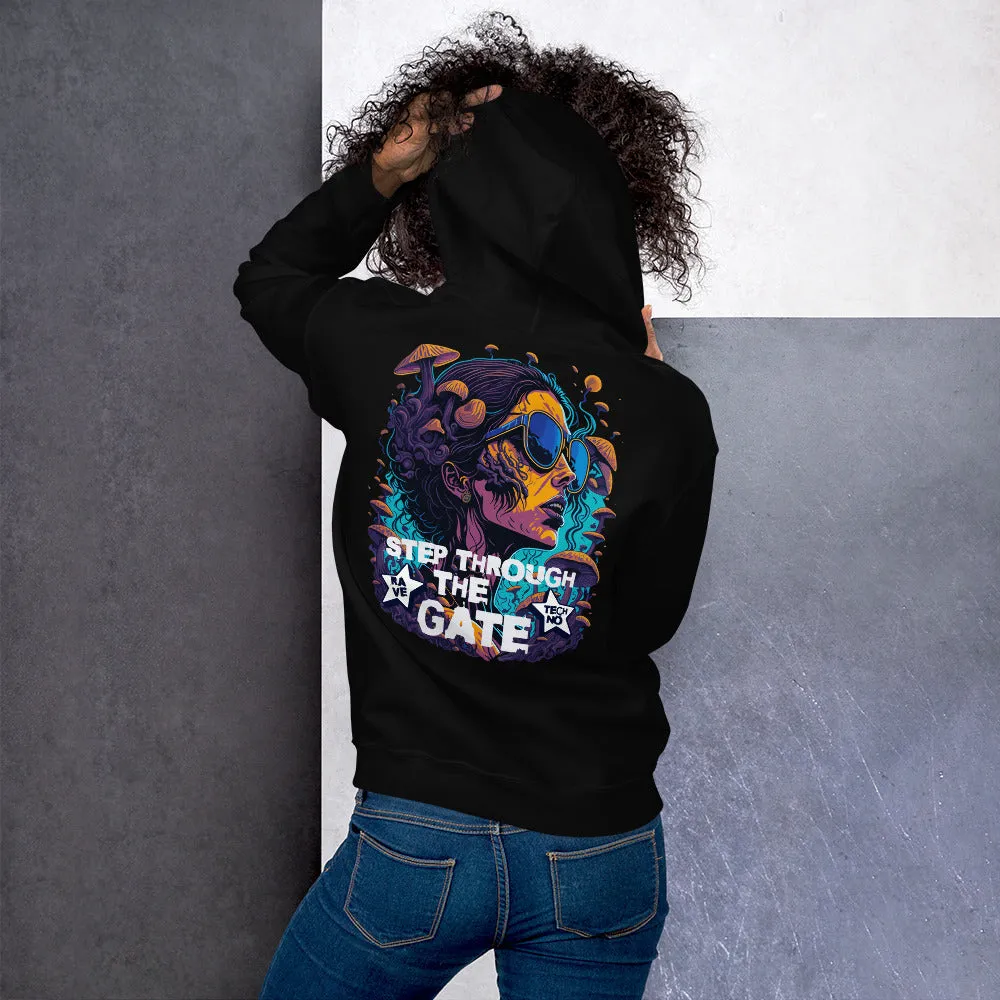 Techno Hoodie | Step through the Gate