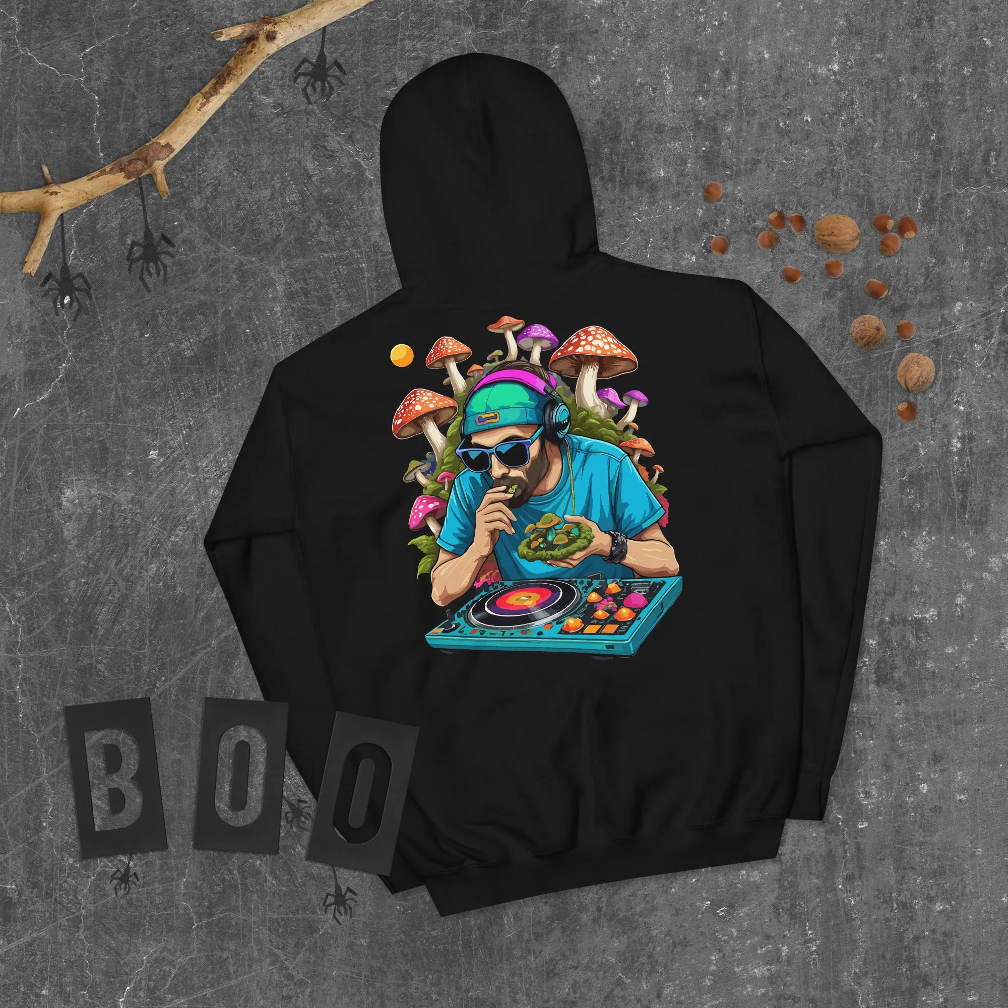 Techwear Hoodie | Psychedelic Rave DJ