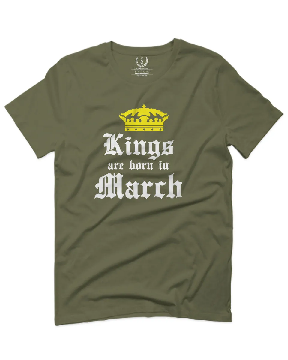 The Best Birthday Gift Kings are Born in March For men T Shirt