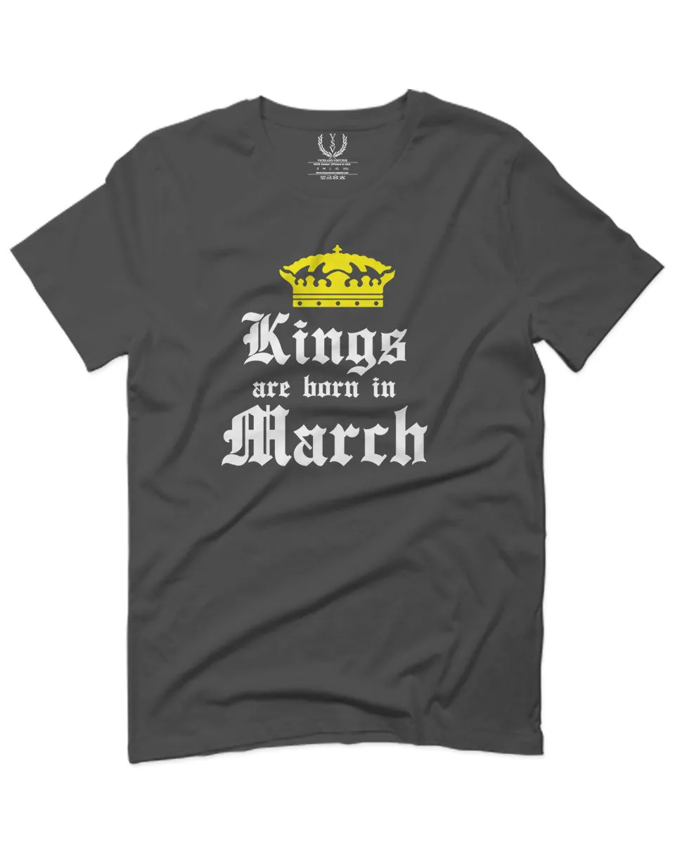 The Best Birthday Gift Kings are Born in March For men T Shirt