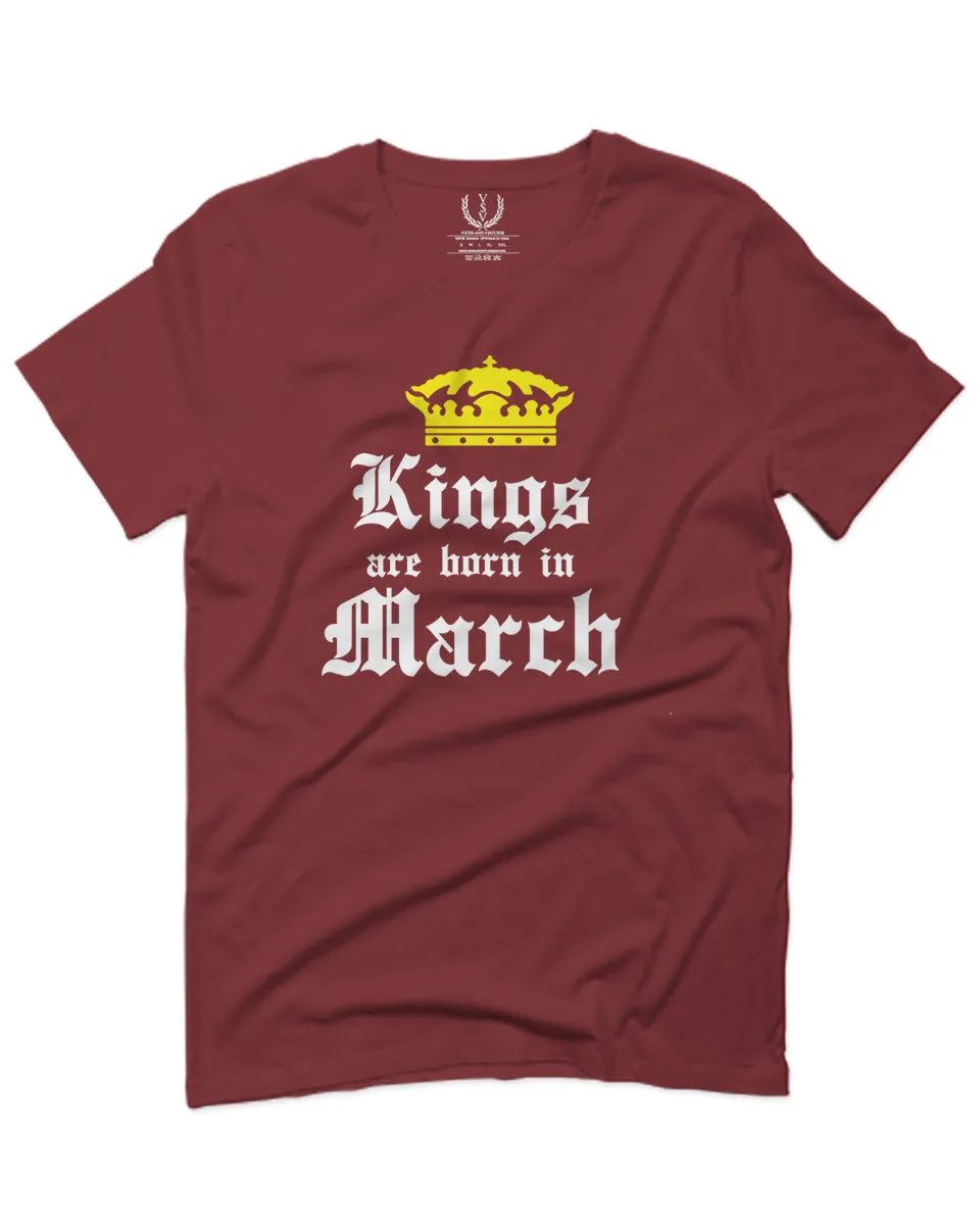 The Best Birthday Gift Kings are Born in March For men T Shirt
