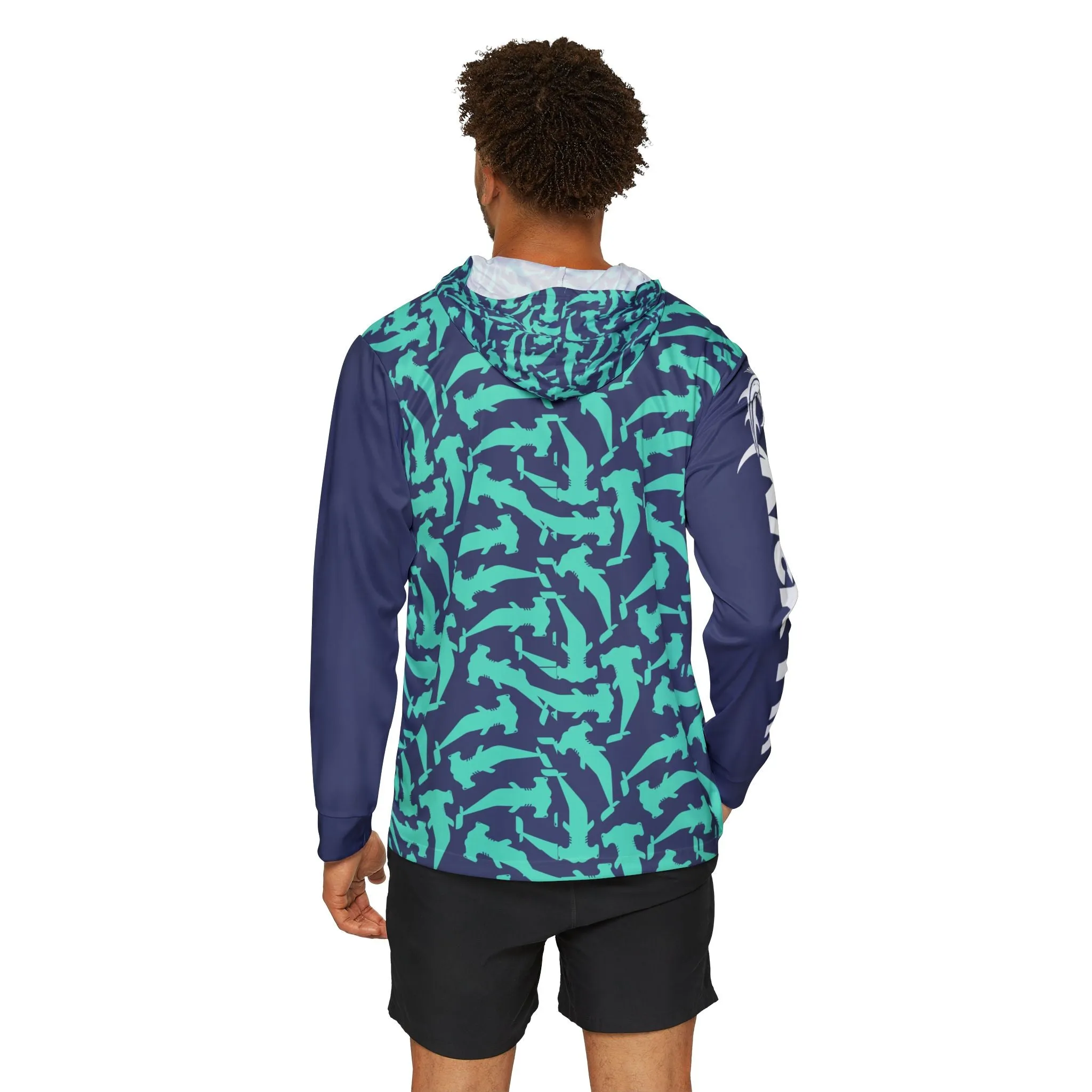 The Blue Hammer Camo Hooked & Hooded Performance Warm Up Fishing Hoodie