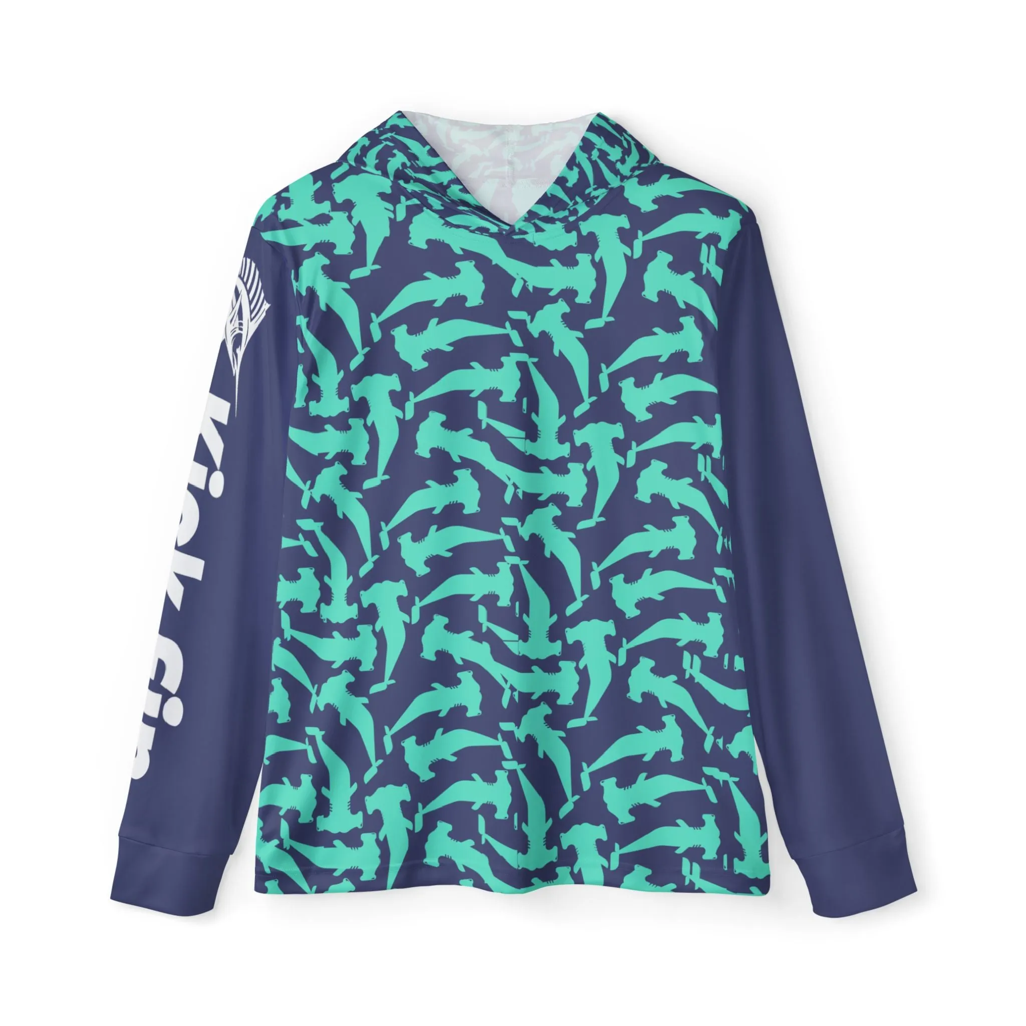 The Blue Hammer Camo Hooked & Hooded Performance Warm Up Fishing Hoodie