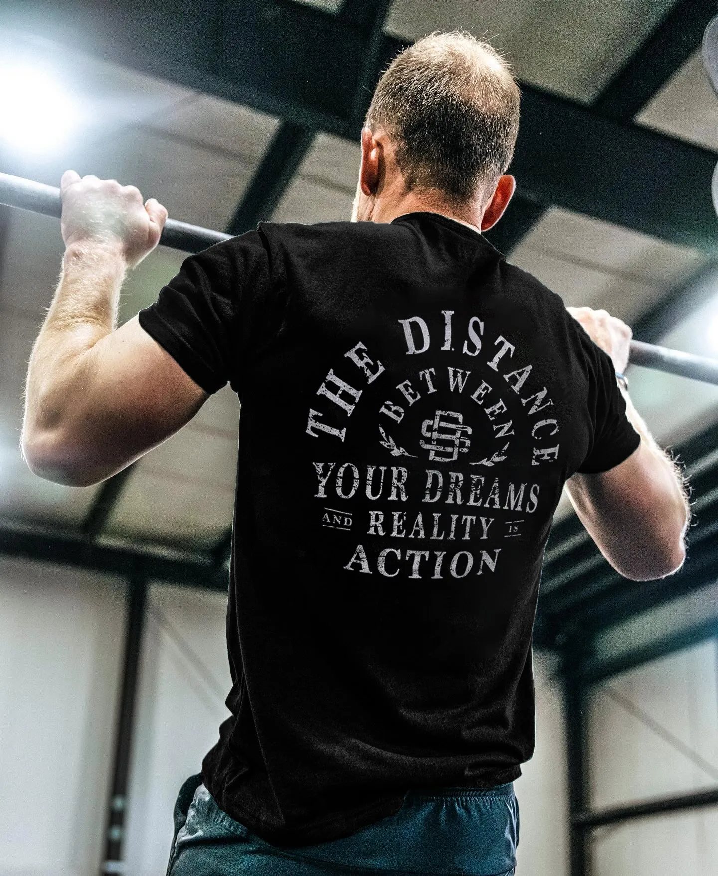 The Distance Between Your Dreams And Reality Is Action Printed Men's T-shirt