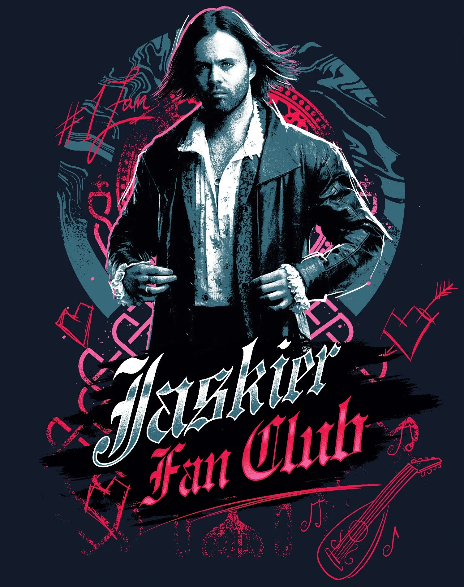The Witcher Jaskier Splash Fan Club Official Women's T-Shirt