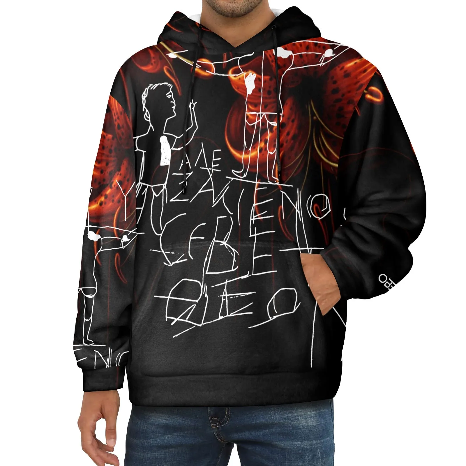 Tiger Lily Men's Flannel Hoodie