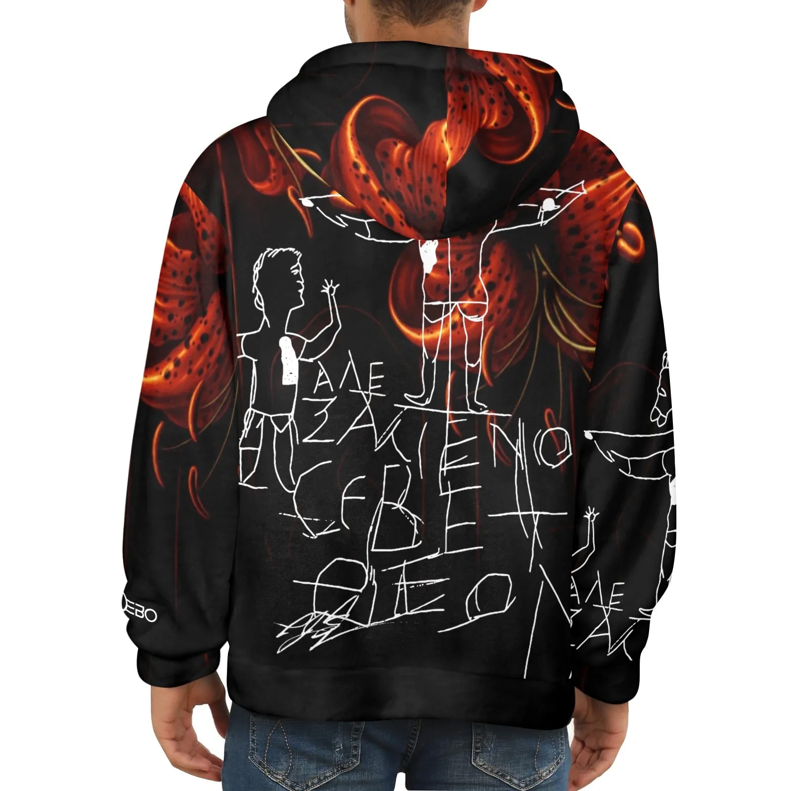 Tiger Lily Men's Flannel Hoodie