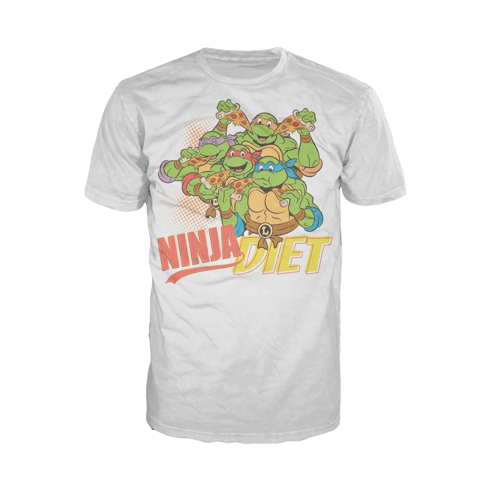 TMNT Group Ninja Diet Official Men's T-shirt (White)