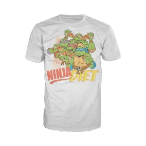 TMNT Group Ninja Diet Official Men's T-shirt (White)