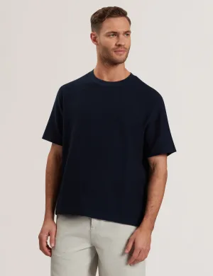 Tomaos Short Sleeve Relaxed Fit T-Shirt Navy