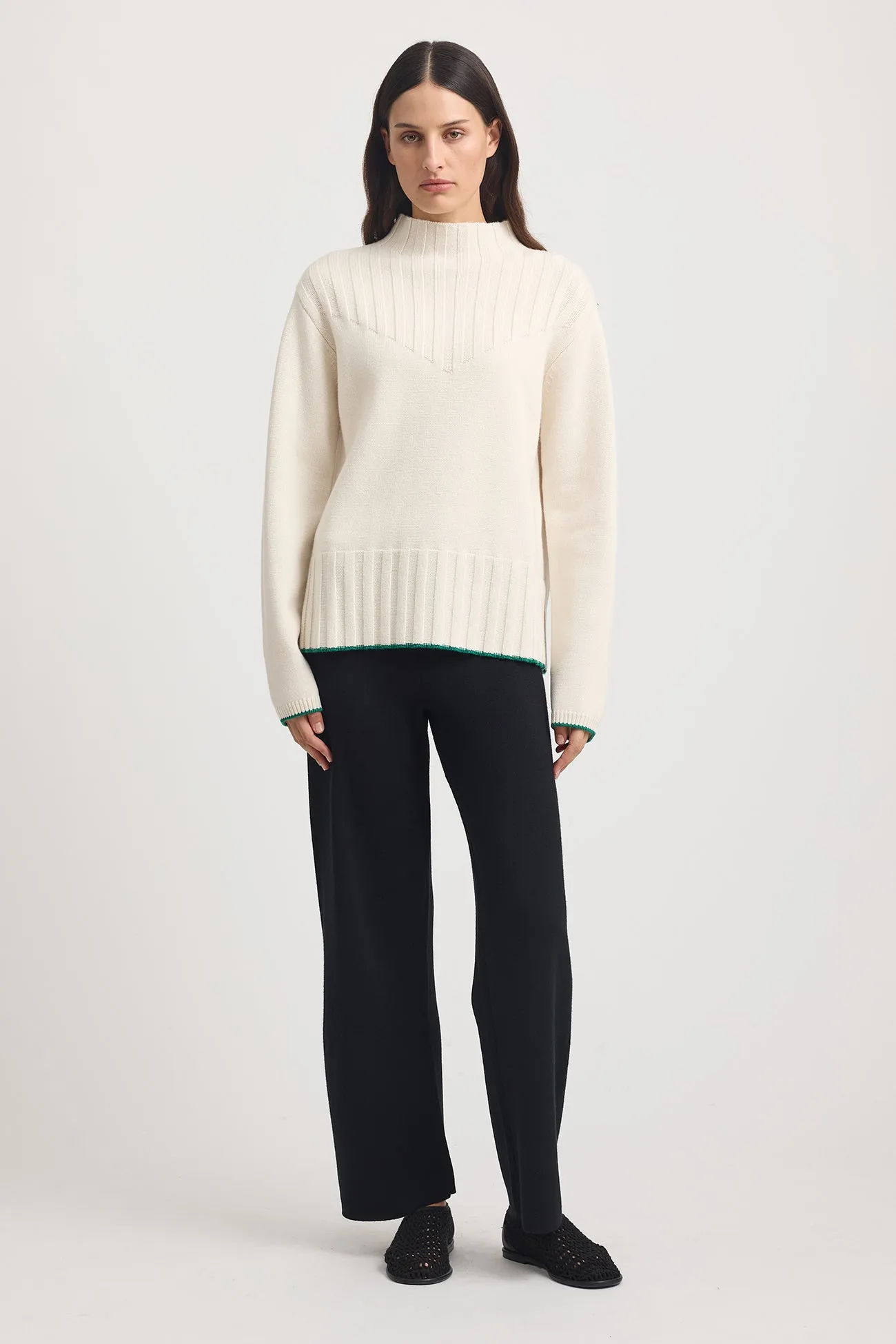 TOORALLIE Wide Rib Mock Neck