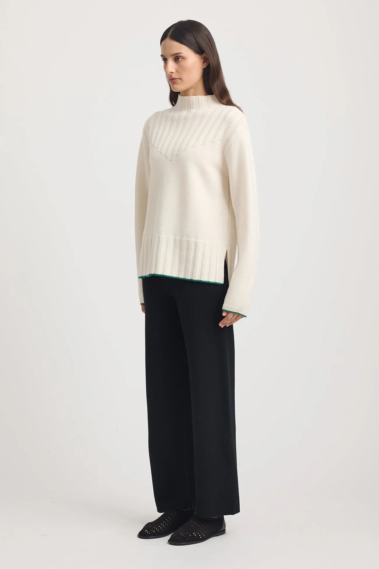 TOORALLIE Wide Rib Mock Neck