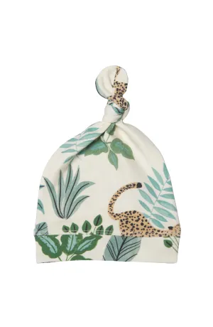 Top Knot Beanie - Tropical Jungle