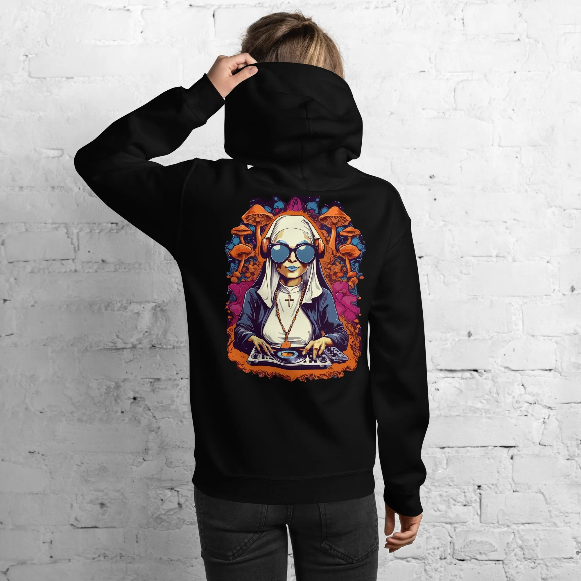 Trippy Hoodie | Techno Nun