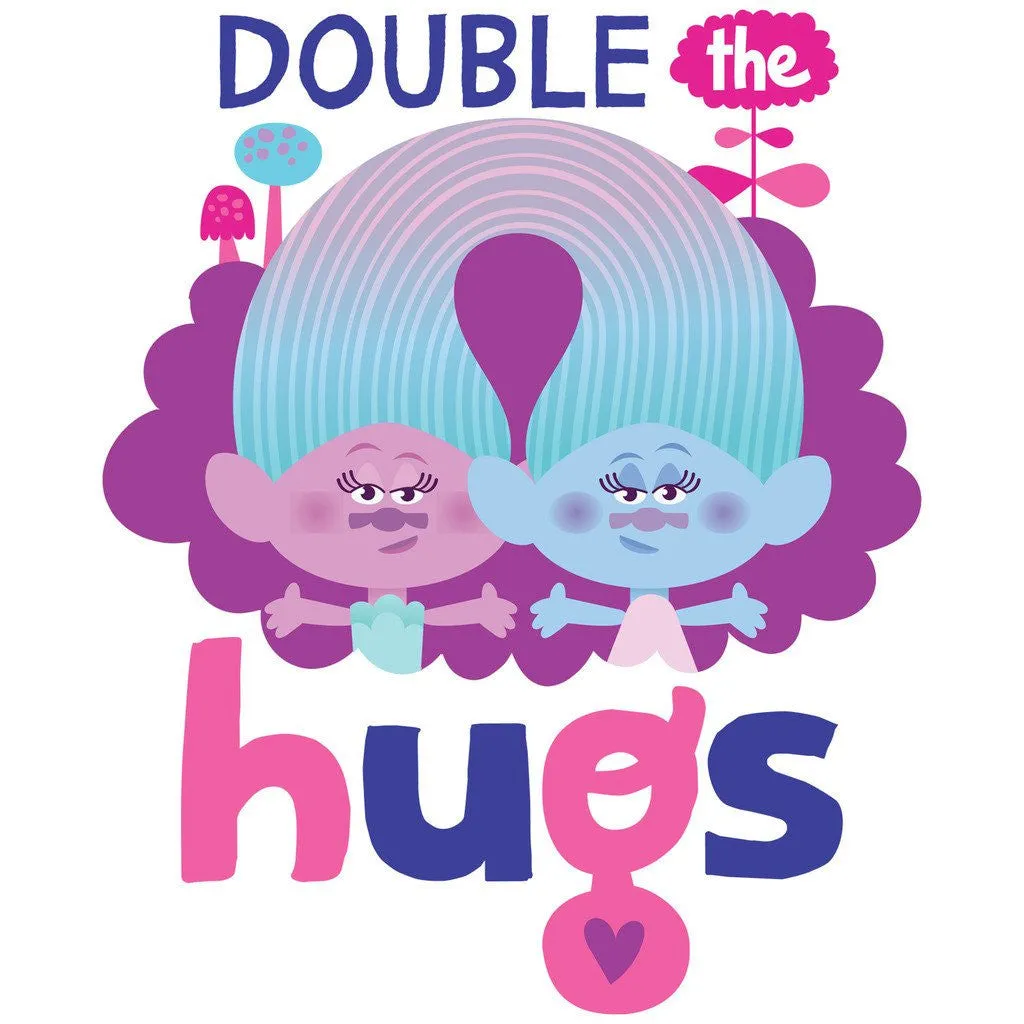Trolls Double Hugs Official Kid's T-Shirt (White)