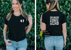 Trump Dance QR Code Funny Patriotic Women's T-Shirt