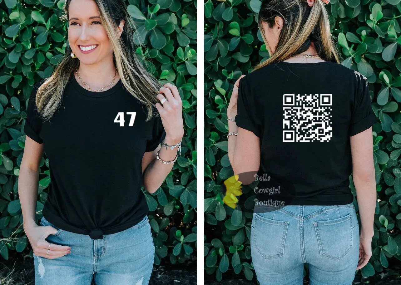 Trump Dance QR Code Funny Patriotic Women's T-Shirt