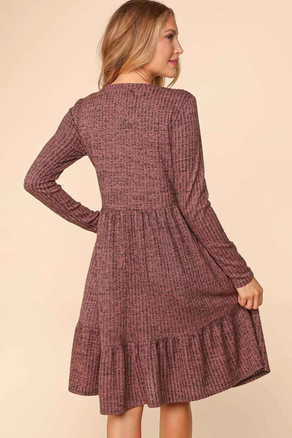 Two Tone Sweater Dress