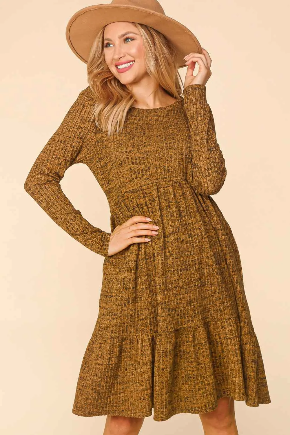 Two Tone Sweater Dress
