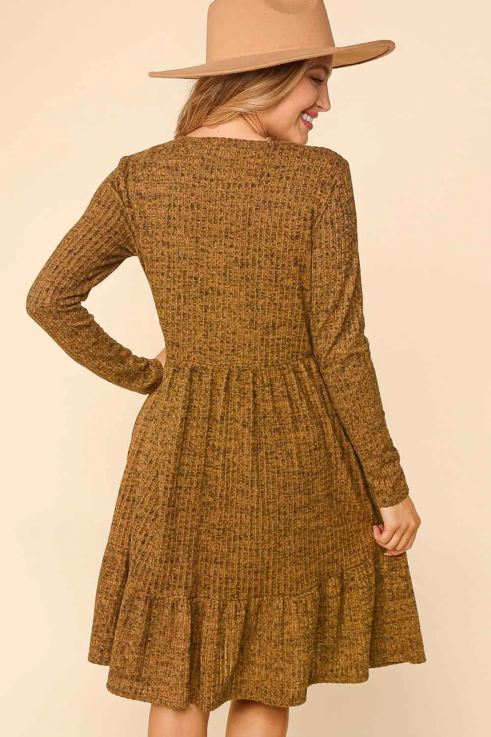 Two Tone Sweater Dress