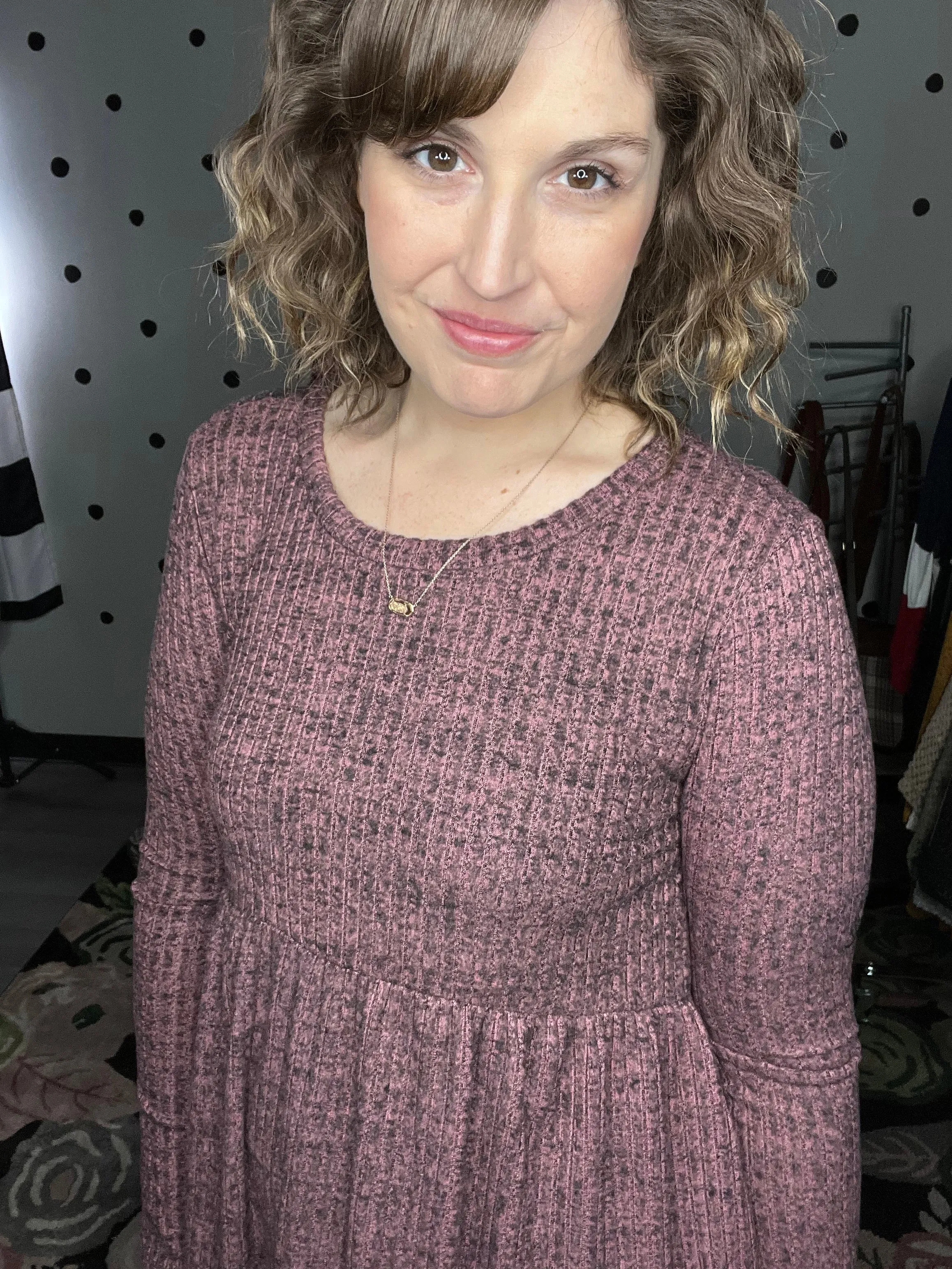 Two Tone Sweater Dress