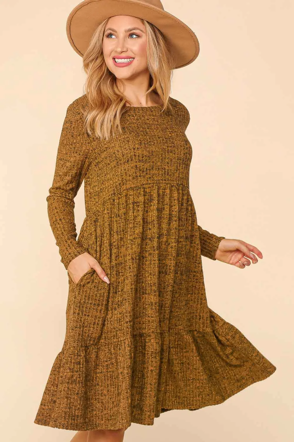 Two Tone Sweater Dress
