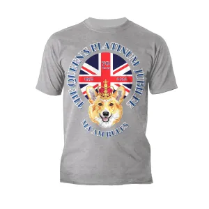 UA Queen's Platinum Jubilee Corgi Ma'am Rules Men's T-shirt (Heather Grey)