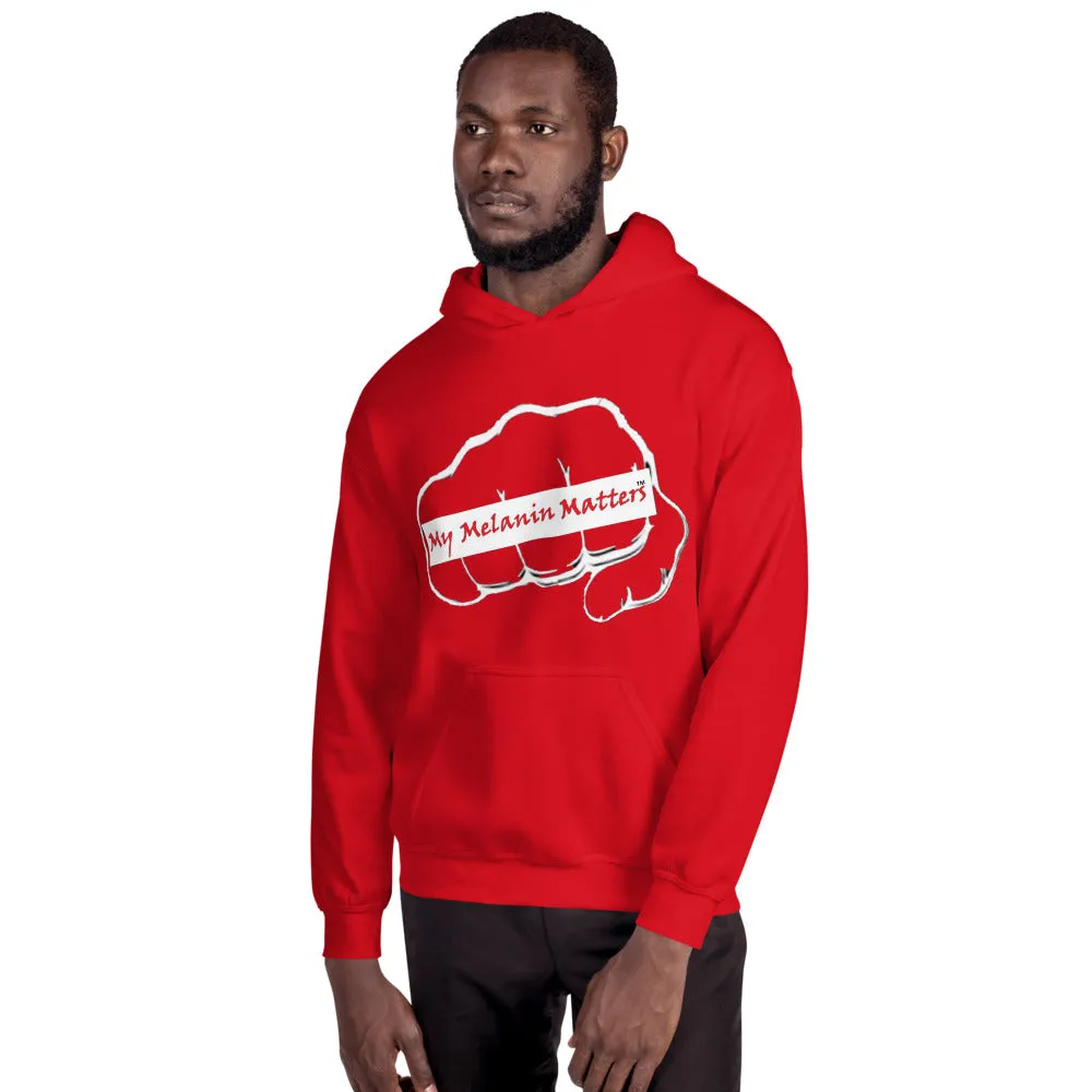 Unisex Hoodie - MY MELANIN MATTERS LOGO w/red letters