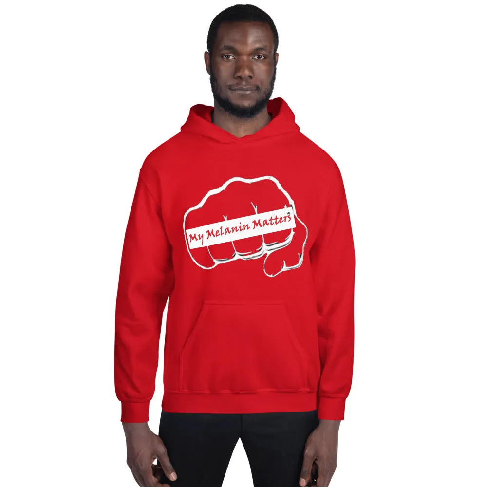 Unisex Hoodie - MY MELANIN MATTERS LOGO w/red letters