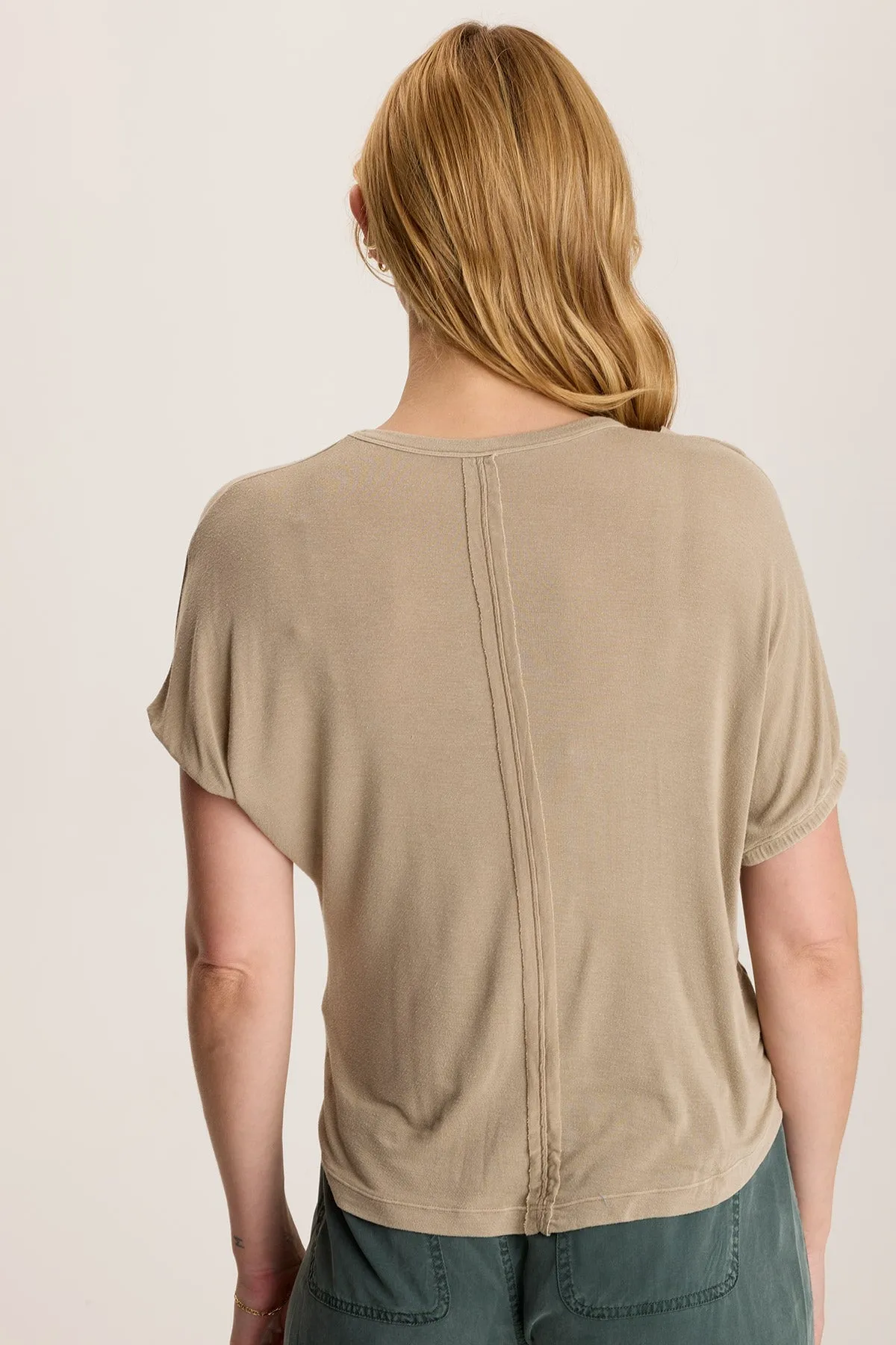 Valensi Soft Jersey Banded Sleeve Tee