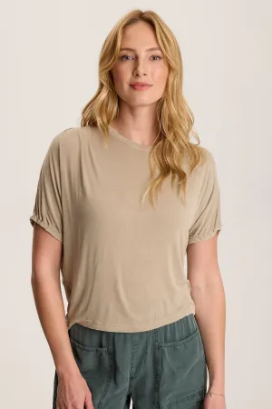 Valensi Soft Jersey Banded Sleeve Tee