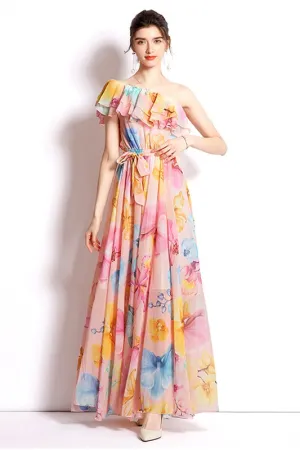 Vibrant Floral Maxi Dress