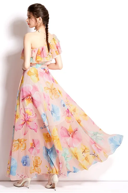 Vibrant Floral Maxi Dress