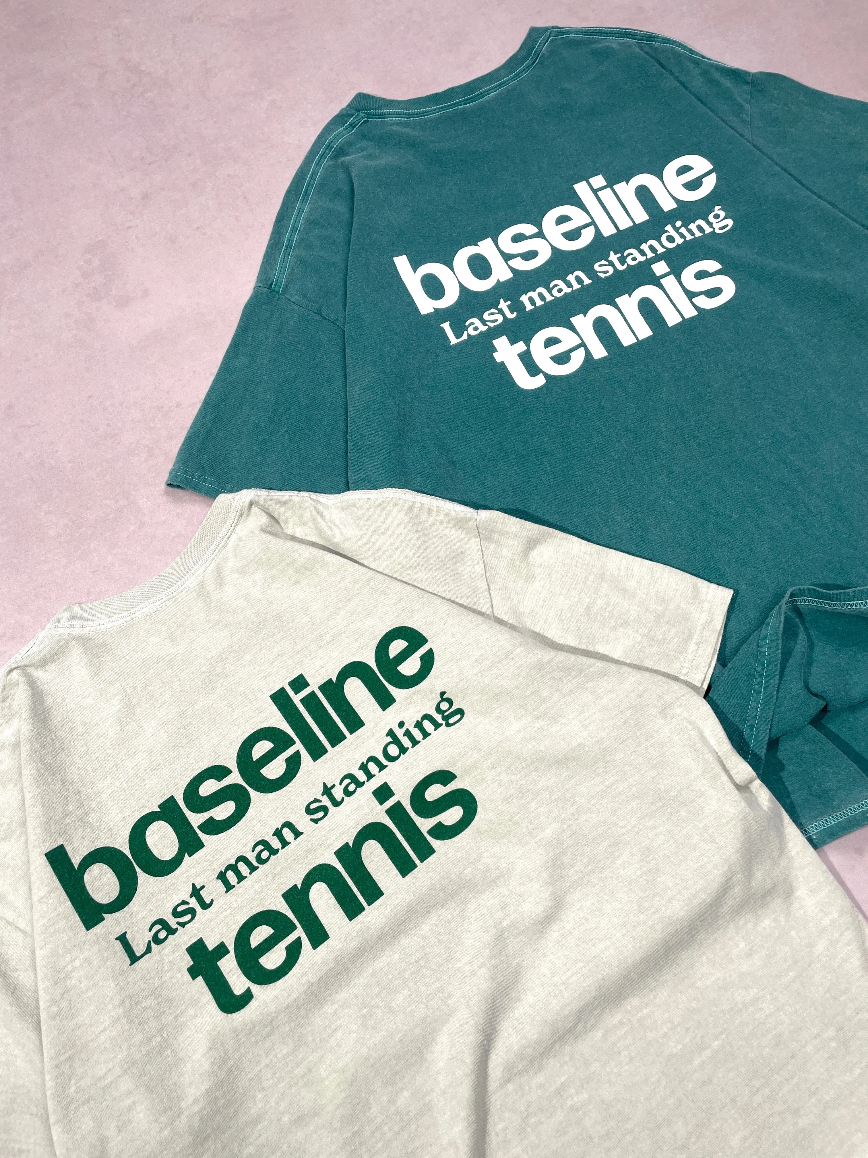 Vice 84 'Baseline' Washed Tees Twinpack - Green/Stone