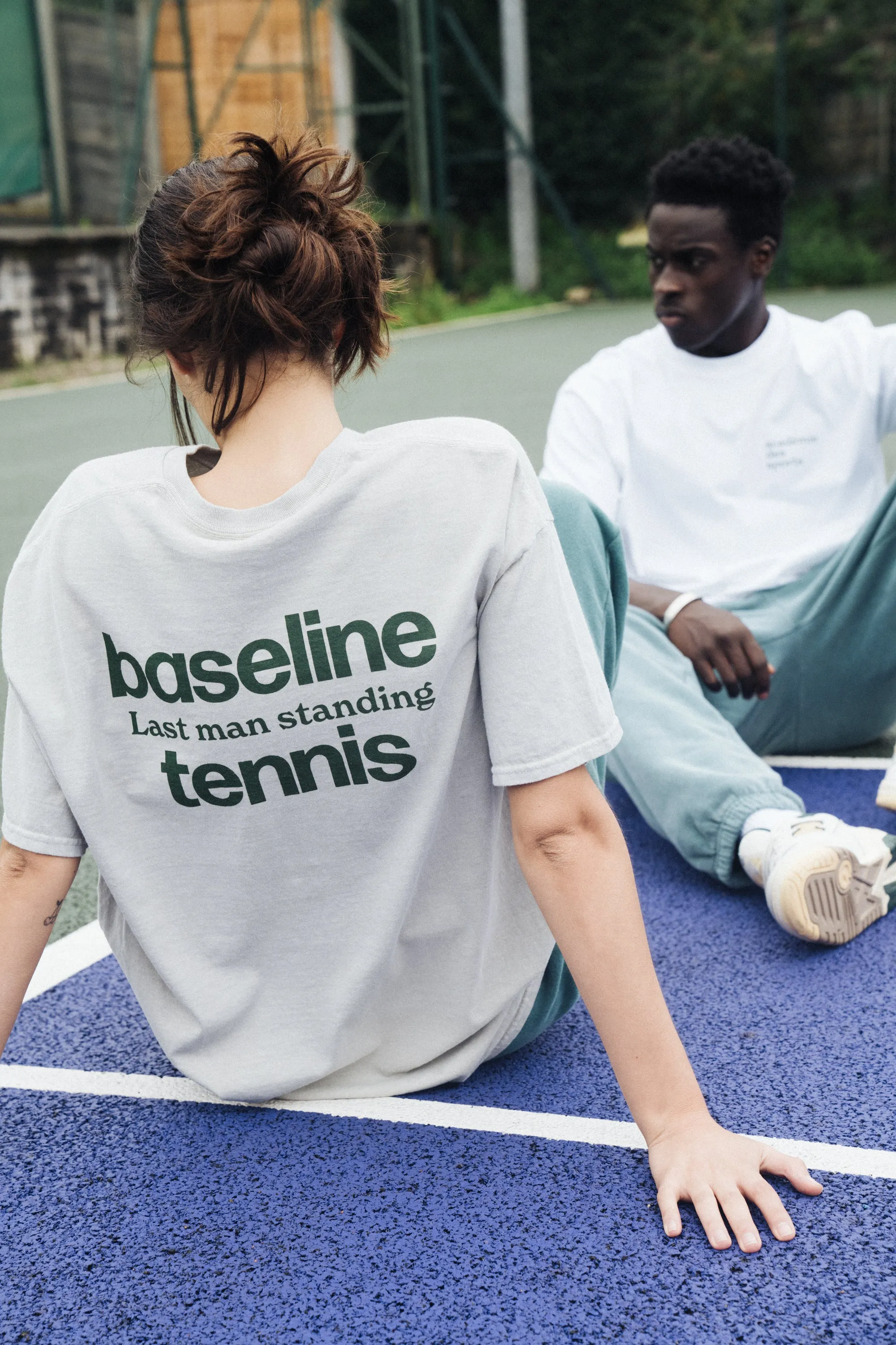 Vice 84 'Baseline' Washed Tees Twinpack - Green/Stone