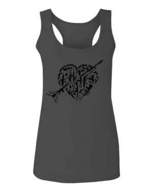 VICES AND VIRTUESS Second Amendment American Gun Rights arms Weapon Heart USA  women's Tank Top sleeveless Racerback