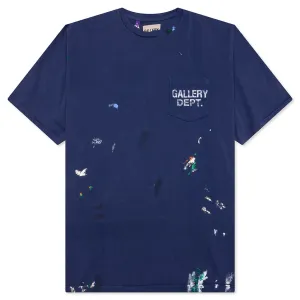 Vintage Logo Painted Tee - Navy