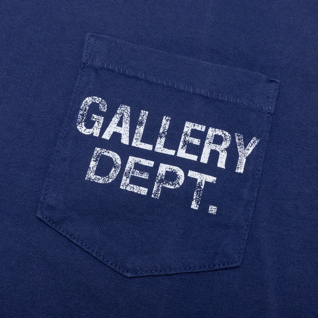 Vintage Logo Painted Tee - Navy