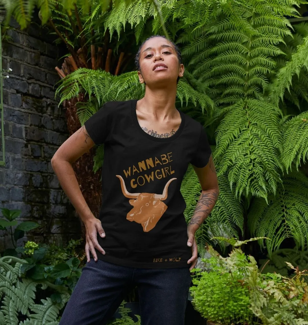 Wannabe Cowgirl Scoop Neck Tee