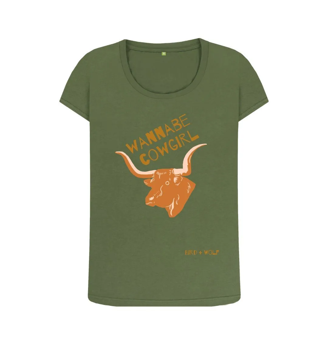 Wannabe Cowgirl Scoop Neck Tee